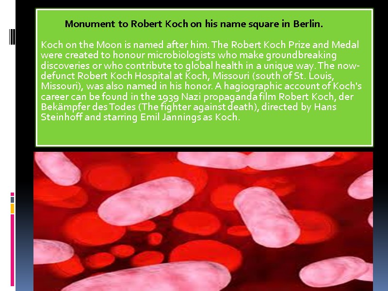 Monument to Robert Koch on his name square in Berlin.   Koch on